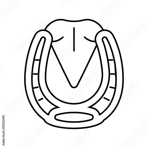 farrier blacksmith line icon vector. farrier blacksmith sign. isolated contour symbol black illustration