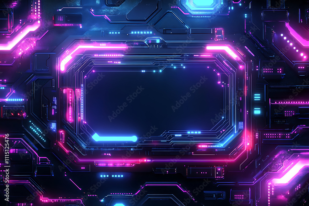 Obraz premium Glowing Tech Display