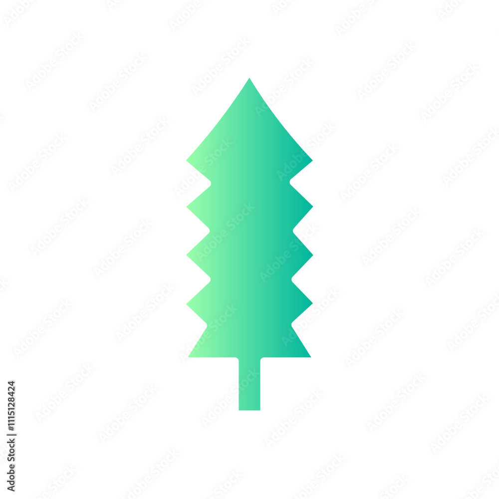 Obraz premium christmas tree gradient icon
