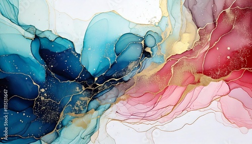 Wallpaper Mural 高級感のある大理石風背景イラスト マーブル模様アルコールインクアート カラフル AI生成素材 Torontodigital.ca