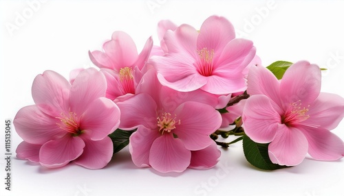 pink flowers isolated on white background