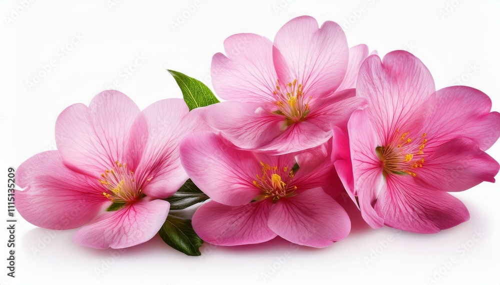 Obraz premium pink flowers isolated on white background