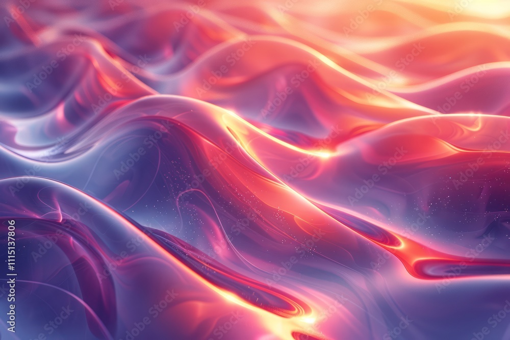 Fototapeta premium Iridescent Curves: Abstract 3D Render of a Shapely Form