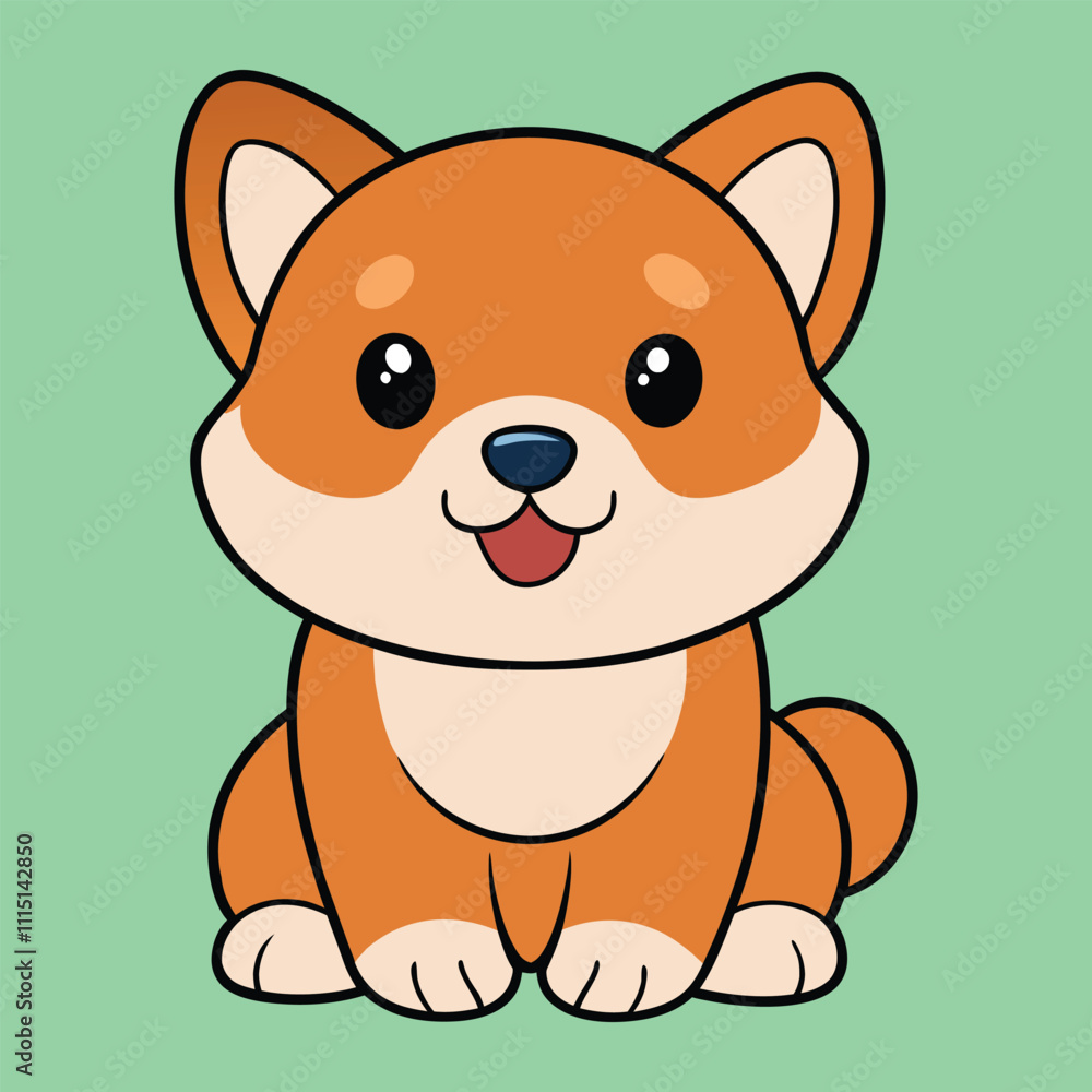 Obraz premium Cute Baby Teddy Bear Dog Sitting Vector Illustration Design 