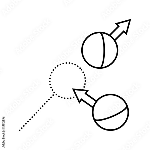 Canvas Print rush croquet game line icon vector