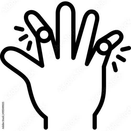 arthritis icon illustration design with outline