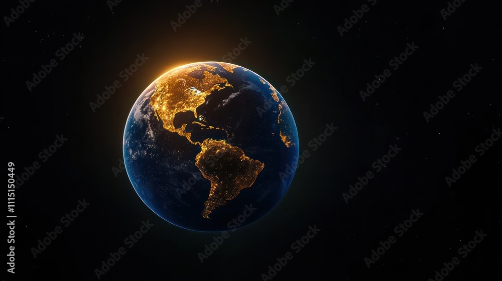Obraz premium Blue Marble: Earth as a Beautiful Sphere in Space