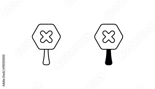 Work Stoppage icon design with white background stock illustration