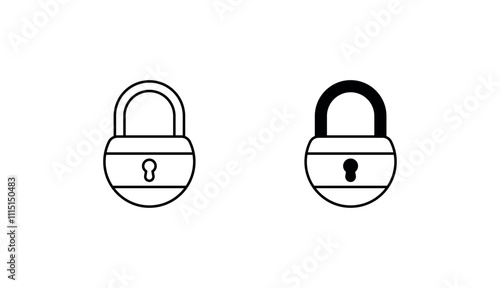 Lockout icon design with white background stock illustration