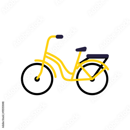 Illustration of an yellow bike