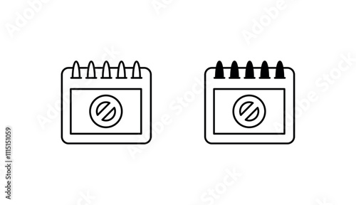 Protest Date icon design with white background stock illustration