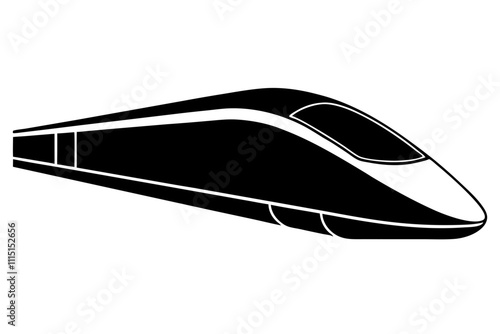 Speed train silhouette vector.