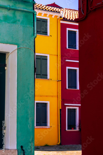 houses in Burano Island, Venice 