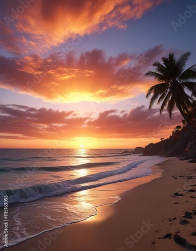 Fiery sky at dusk in Todos Santos Baja California Sur , forkingclouds, BajaCaliforniaSur, sunset