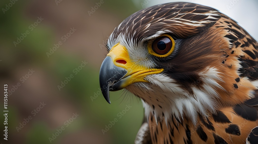 Naklejka premium Eagle Hawk Close Up Picture