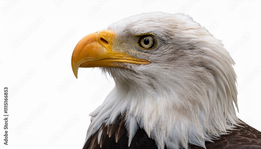 Obraz premium american bald eagle isolated on white background