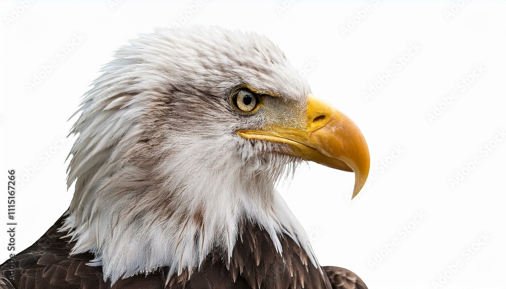 Obraz premium american bald eagle isolated on white background