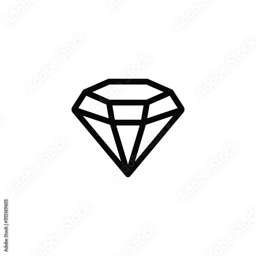 Diamond icon set vector photo