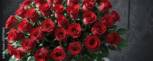 Wallpaper Mural Exquisite Valentine's Day bouquet of red roses, roses, stunning arrangement, romantic gestures Torontodigital.ca