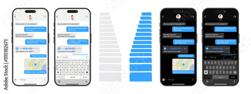 Smartphone Messaging App: Chat Frame with Speech Bubble for Enhanced Communication. Vector.