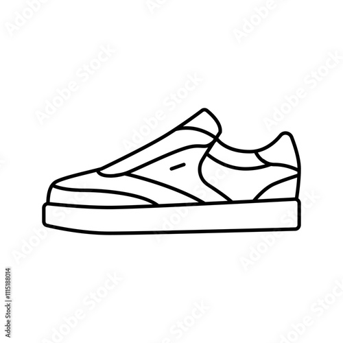sneakers streetwear cloth fashion line icon vector. sneakers streetwear cloth fashion sign. isolated contour symbol black illustration