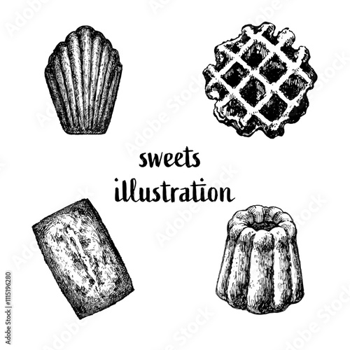 色々なお菓子のイラスト