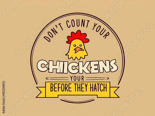 Dont Count Your Chickens Before They Hatch Illustration photo