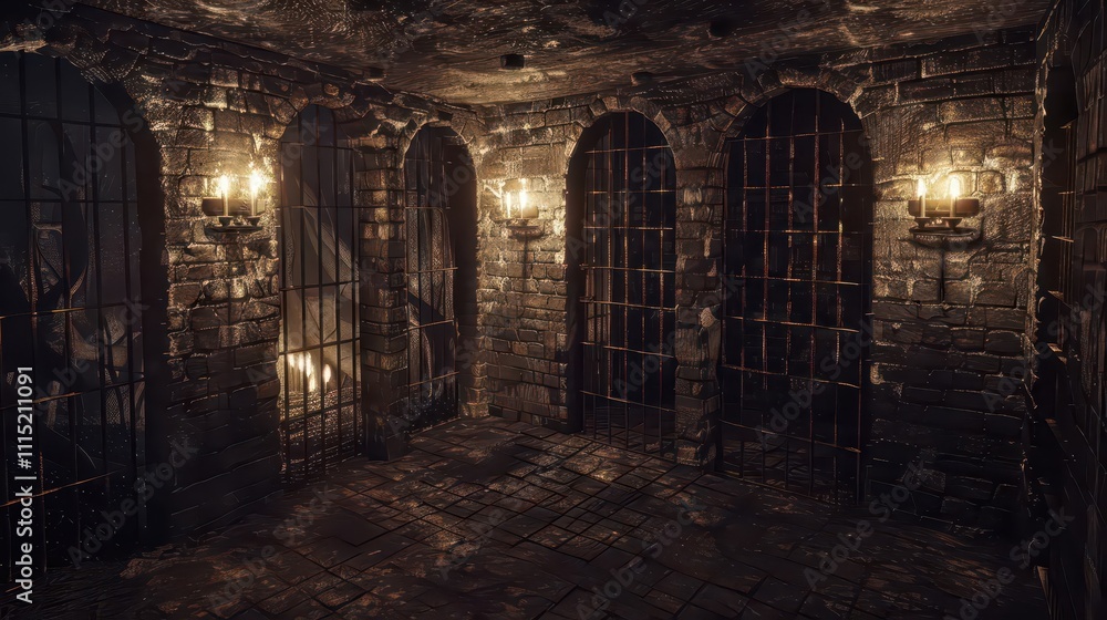 Obraz premium Shadows of the City. Mysterious night in an urban crypt