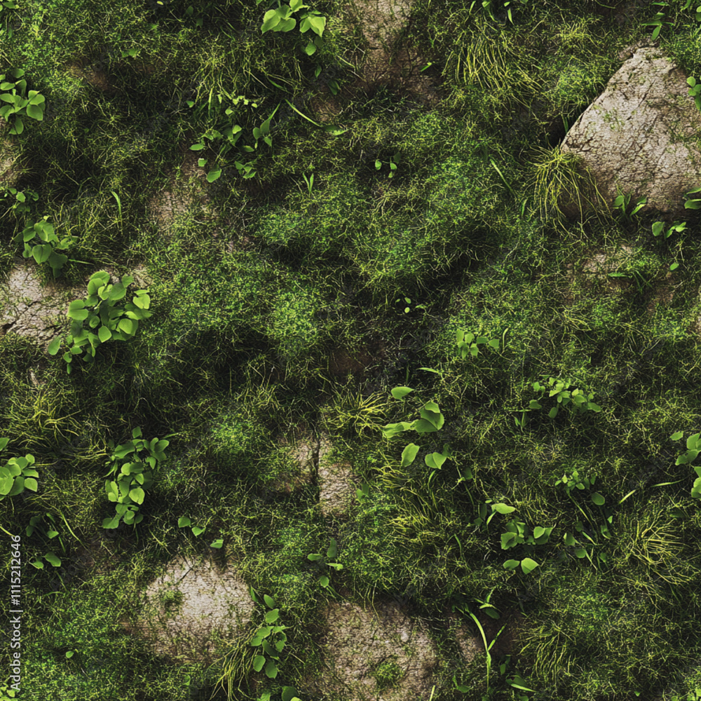 moss on the stone
