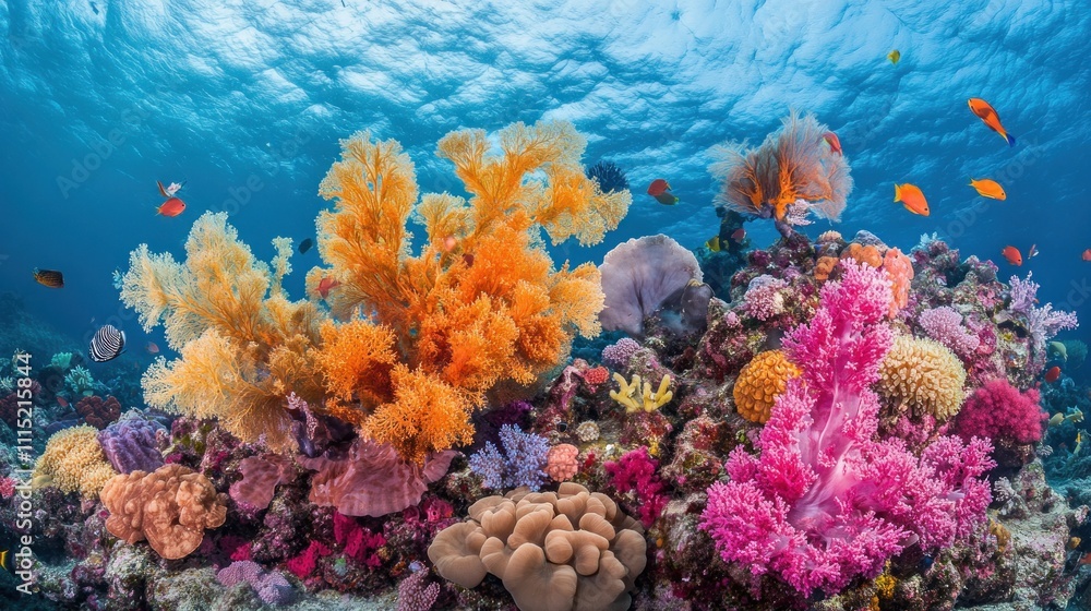 Vibrant Underwater Coral Reef Scene Vibrant Underwater Coral Reef Scene