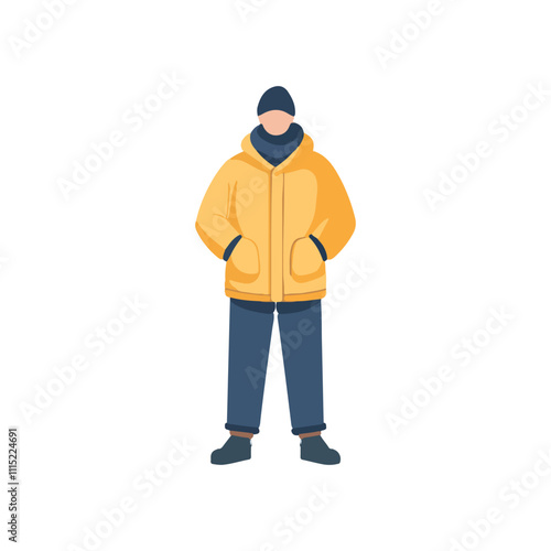 a man wear winter jacket