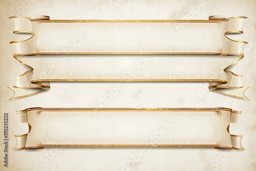 Luxury white golden set arabic islamic banner title frame text box