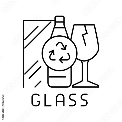 ewaste waste sorting line icon vector. ewaste waste sorting sign. isolated contour symbol black illustration