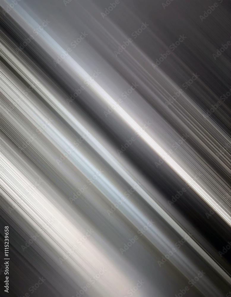 Obraz premium Abstract Diagonal Motion Blur Background Silver Grey Lines Speed Texture