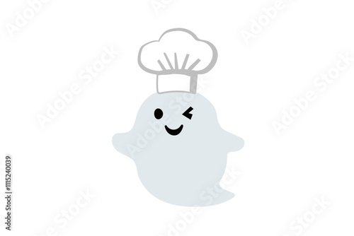 clip art of ghost with cook hat