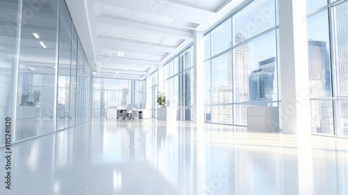 Wallpaper Mural Business meeting room with vacant chairs, symbolizing the importance of preparation and anticipation in professional environments. Torontodigital.ca
