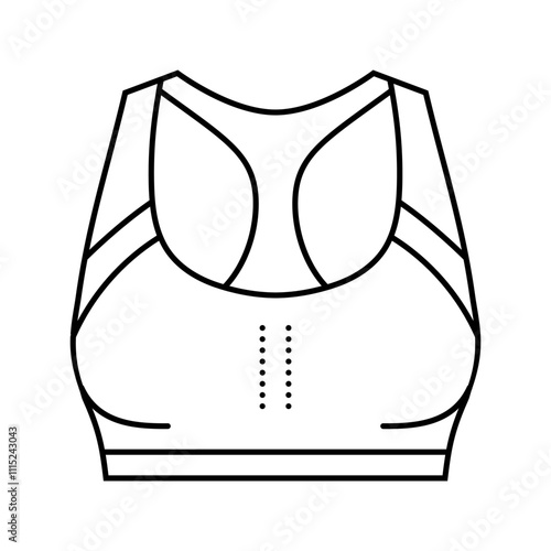 sports bra clothing line icon vector. sports bra clothing sign. isolated contour symbol black illustration