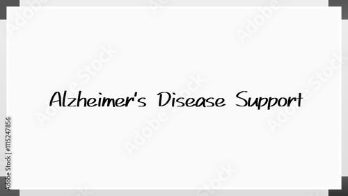 Alzheimer's Disease Support のホワイトボード風イラスト photo