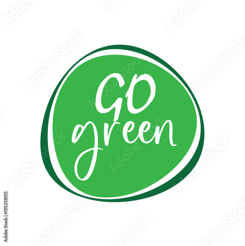 go green icon on white background	