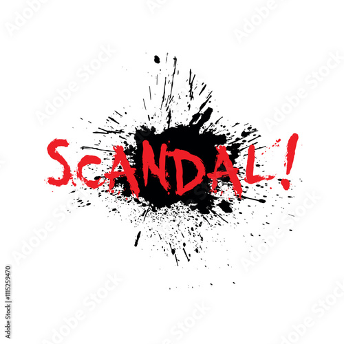 scandal sign on white background