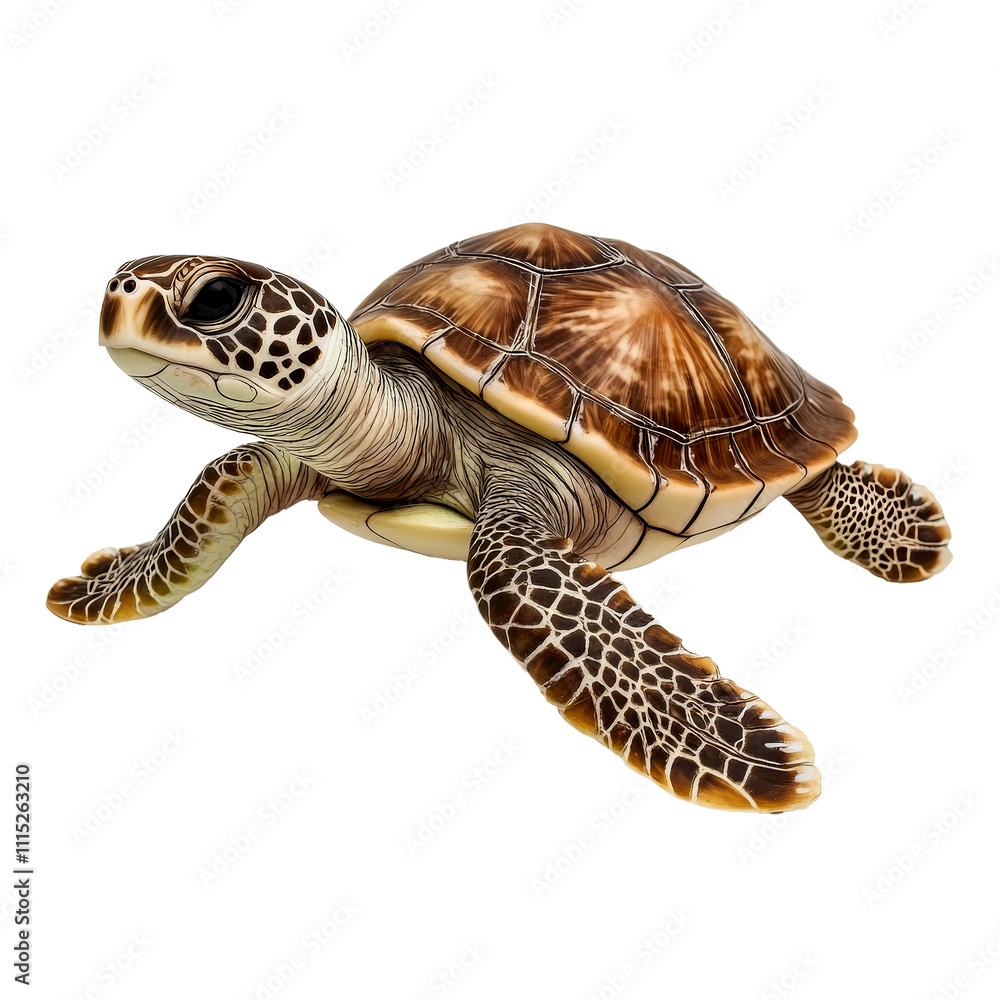 Fototapeta premium color turtle isolated on white