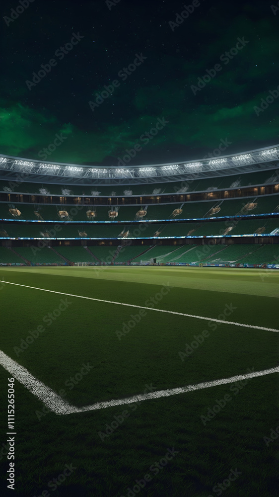 Fototapeta premium soccer field with lights