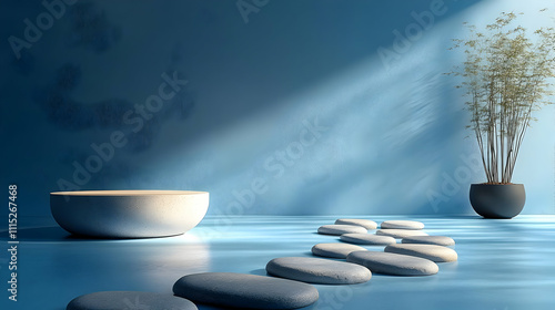 Serene Stones & Blue Walls:...