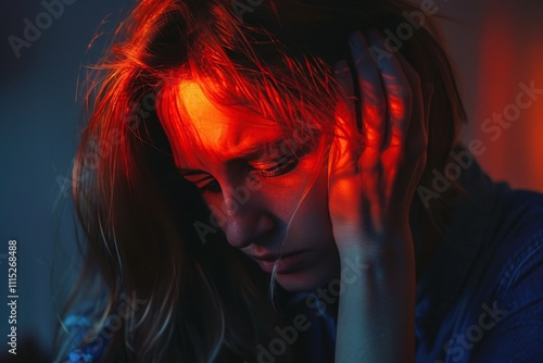 A haunting portrayal of a cracked, weathered face set against a dark, textured background, representing fragility and the passage of time