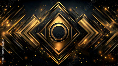 Gold Geometric Shapes: Luxu...