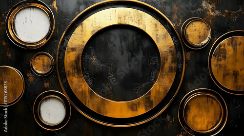 Golden & Black Circles: Abs...