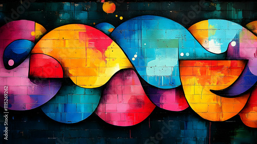Vibrant Graffiti Wall Art I...