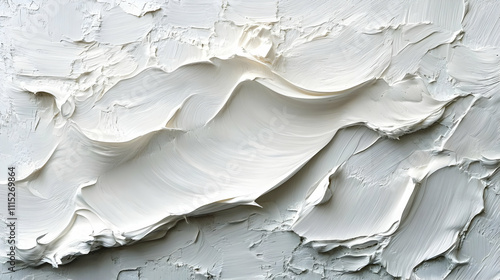 White Abstract Painting Tex...