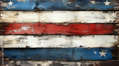 Patriotic Wooden Background...