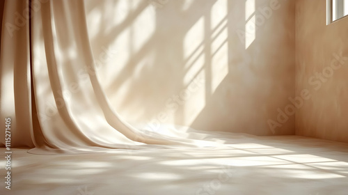 Beige Room with Drapes and ...